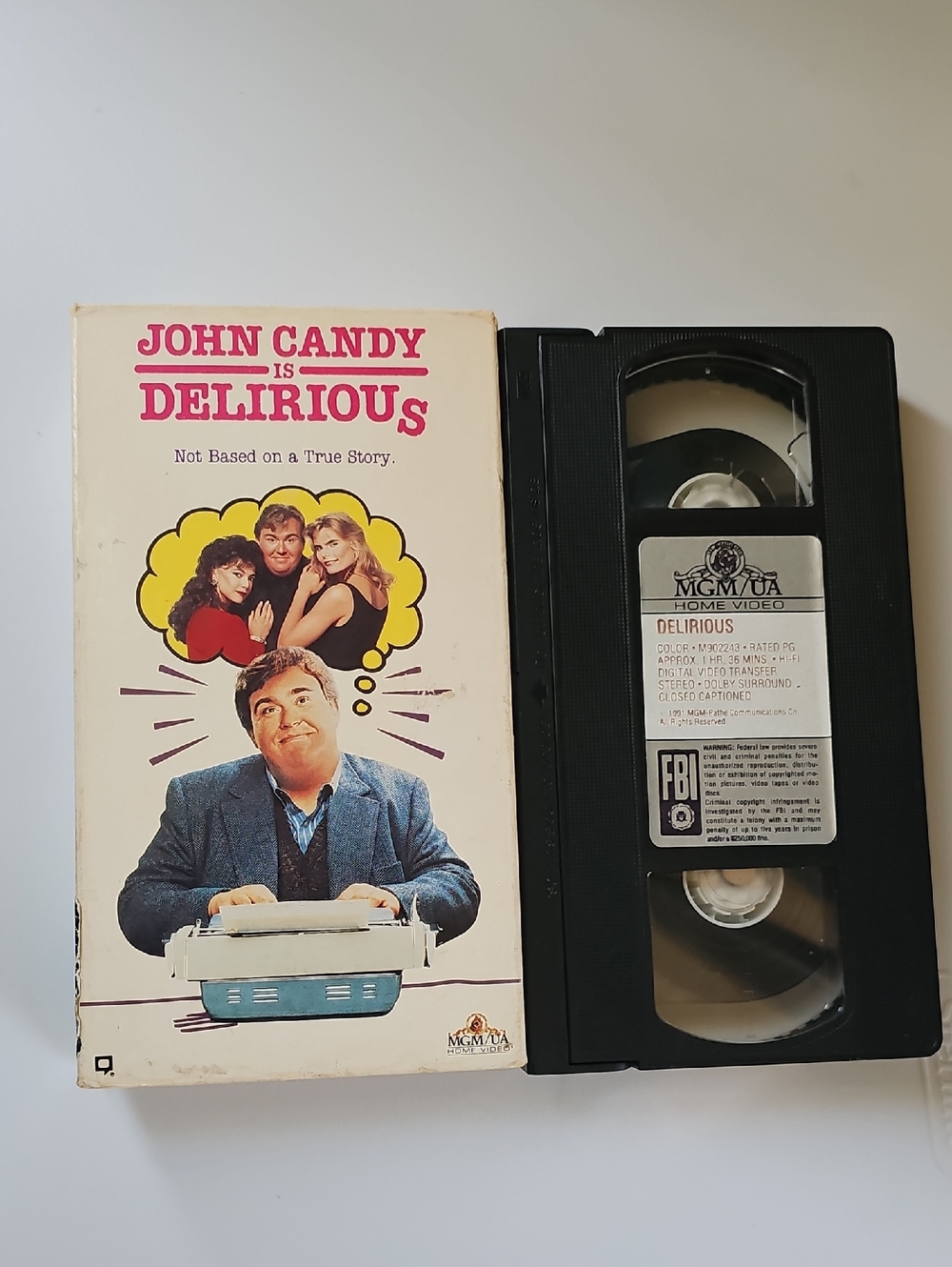 John Candy in Delirious VHS with Cream & Black Jacket